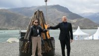 Prezident Ağdərədə Novruz tonqalını alovlandırdı - YENİLƏNDİ